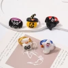 Halloween cartoon exaggerated ghost pumpkin head multiple resin rings, personalized and fun festival atmosphere rings Specification image